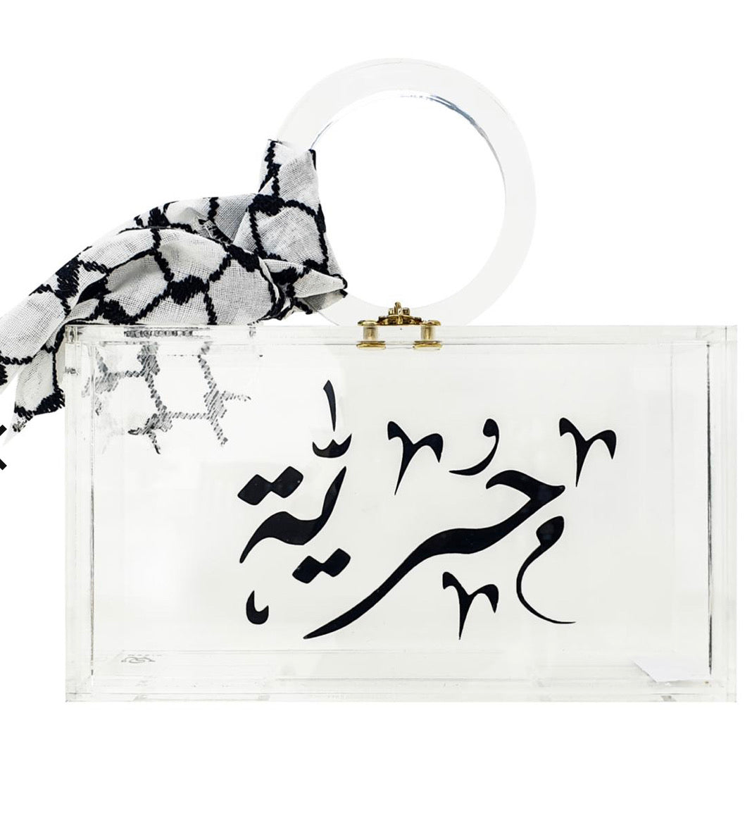 Transparent Peace Clutch