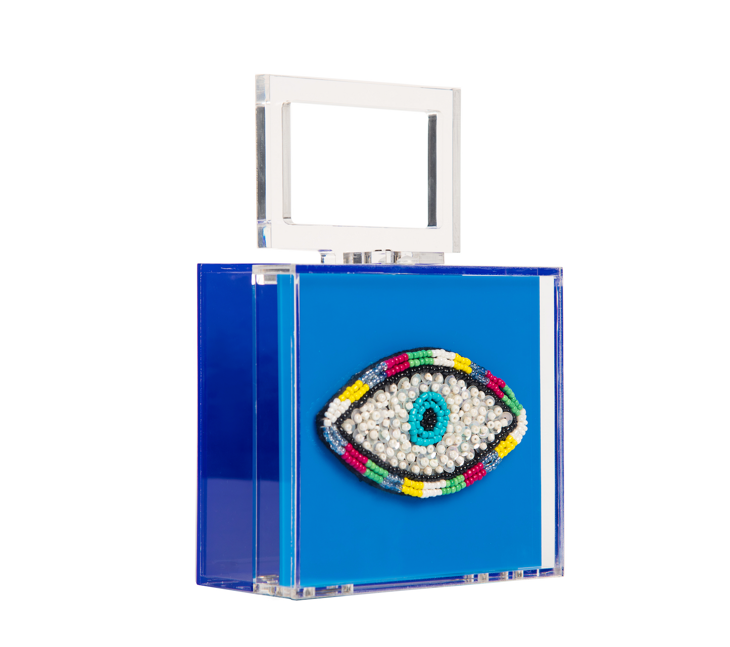 Hand Embroidered Eye Clutch