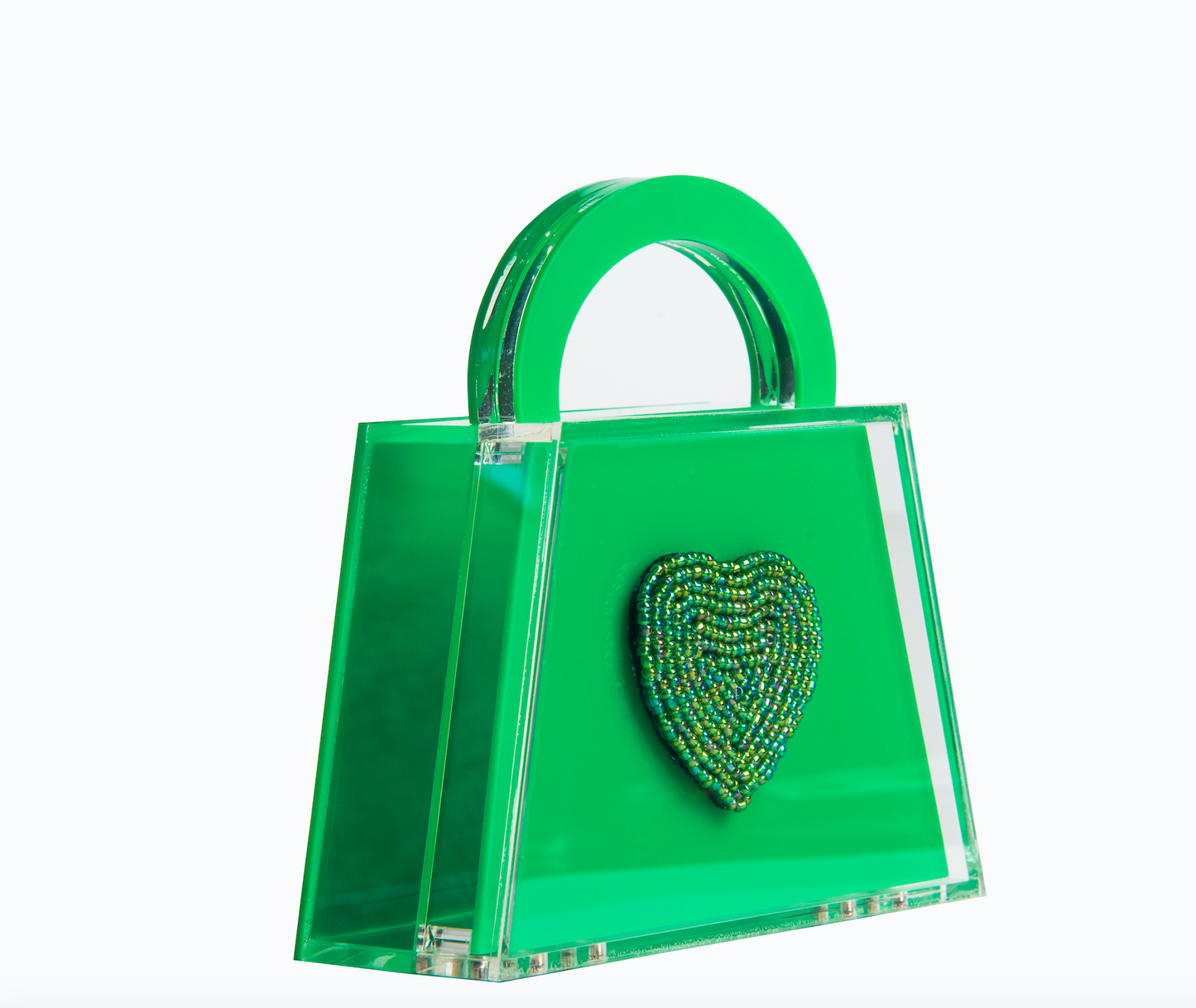 Embroidered Heart Clutch